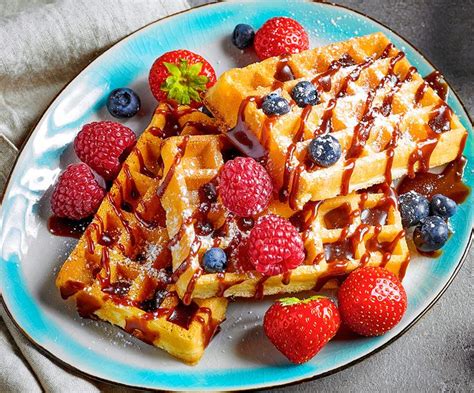 Fruit Waffles | High protein recipes, Food, Waffles