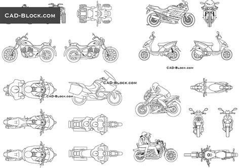 Motorcycle Cad Block Elevation - Motorcycle for Life