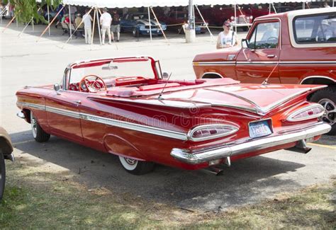 1959 Red Chevy Impala Convertible Editorial Photography - Image of convertible, 1959: 37515002