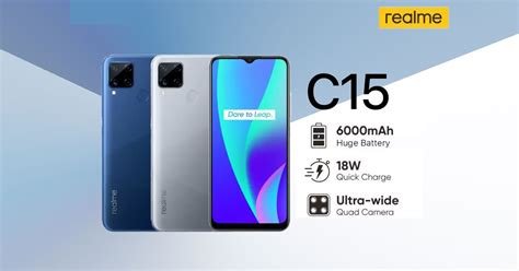 Realme C15 Launched with a huge 6000mAh Battery + 18W Quick Charge