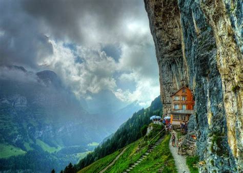 Amazing Things - Amazing Earth: Aescher hotel amazing cliff side hotel in Switzerland