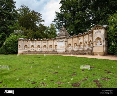 The Temple of British Worthies at Stowe Landscape Gardens, Buckinghamshire, England, UK Stock ...