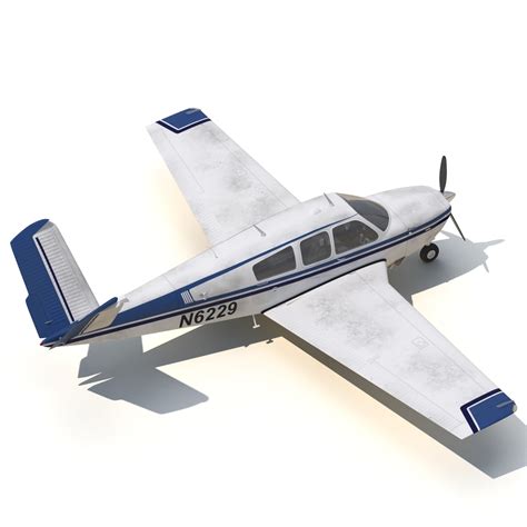 aircraft beechcraft bonanza 3d model