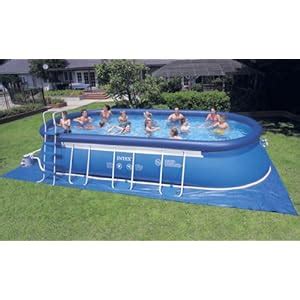 Amazon.com: Intex 24' x 12' x 48" Oval Ellipse Easy Frame Set Pool Set ...