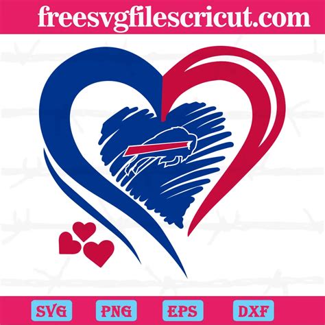 Buffalo Bills Heart Logo, Vector Files - free svg files for cricut