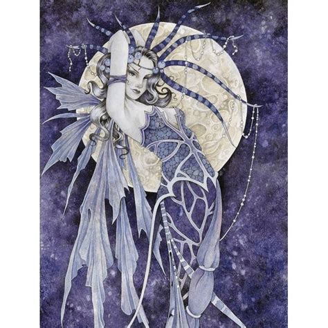 Linda Ravenscroft Fairy Fantasy Art Blue Moon - $23.50