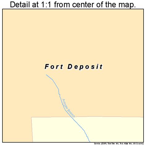 Fort Deposit Alabama Street Map 0127520