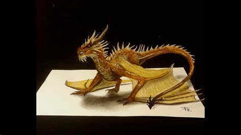 Drawing in 3D - How to Draw a Dragon - YouTube