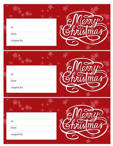 Christmas Coupon Template : download printable Gift certificates | Christmas coupons, Free ...