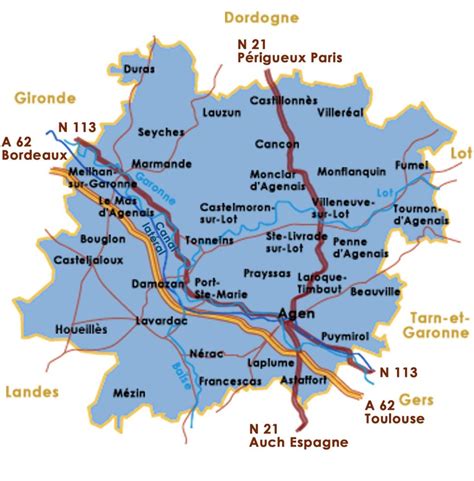 Carte Lot et Garonne » Vacances - Guide Voyage