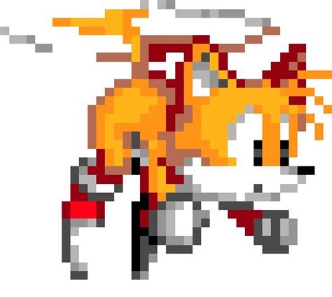 Tails Sprites Sonic Running