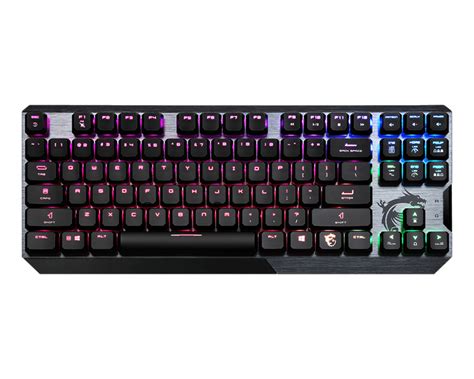 MSI VIGOR GK50 LOW PROFILE TKL Mechanical Gaming Keyboard 'UK-Layout, KAILH Low-Profile Switches ...