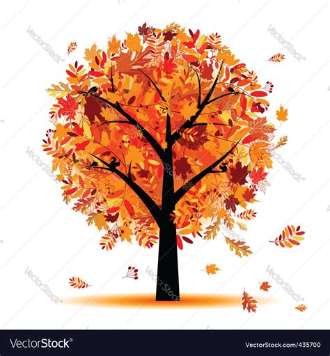 Autumn tree Royalty Free Vector Image - VectorStock