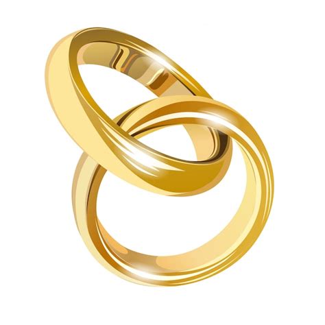 Premium Vector | Wedding gold rings isolated on white