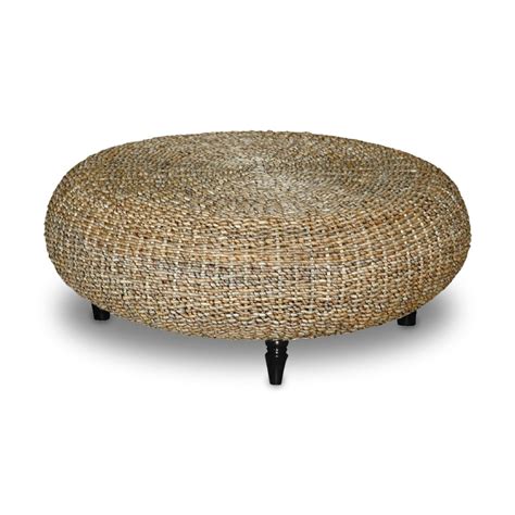 Round Wicker Ottoman | Foter