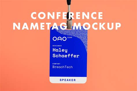 Conference Name Tag Mockup | Product Mockups ~ Creative Market