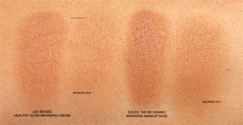 CHANEL Les Beiges Bronzing Cream vs Soleil Tan swatches | ommorphia beauty bar