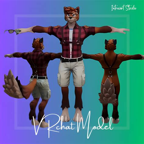 Furry Model for VRChat by IntrovertStudio on DeviantArt