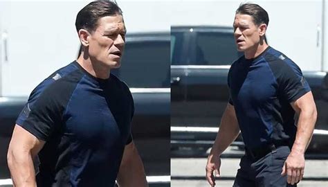 John Cena amazes fans as he flaunts his musclebound arms on the set of ...