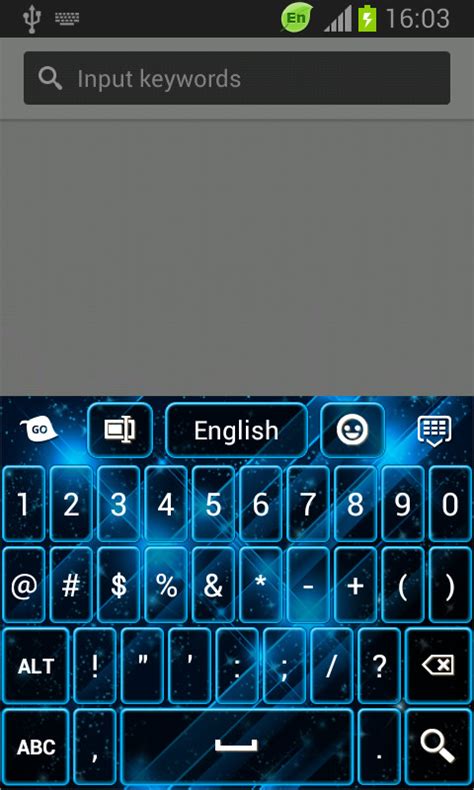 GO Keyboard Theme Blue Neon Free Android Keyboard download - Appraw