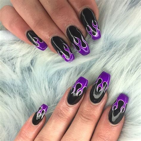 35 Fire Nail Art Design Ideas You Must Try | Fire nails, Edgy nails ...