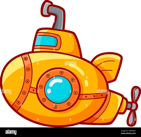 Cute Submarine cartoon. Submarine clipart vector illustration Stock ...