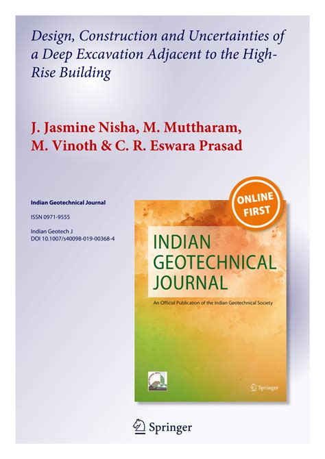 (PDF) Design, Construction and Uncertainties of a Deep Excavation Adjacent to the High-Rise Building