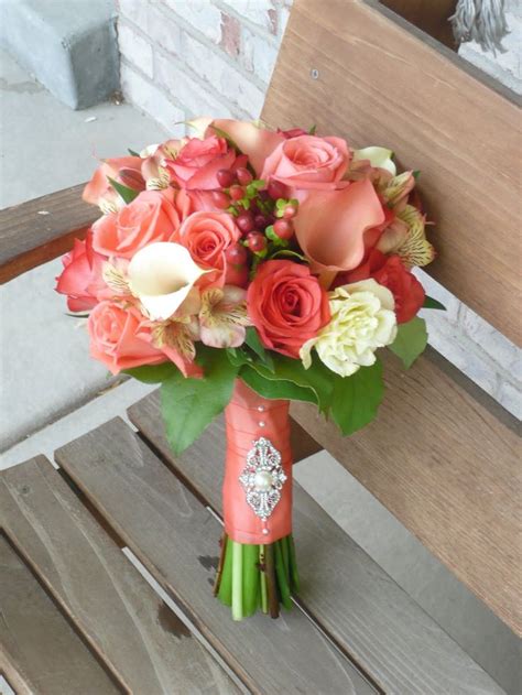 wedding bouquets coral Rustic set Wedding Dress Ideas Fresh On 2015 | wedding ideas | Coral ...