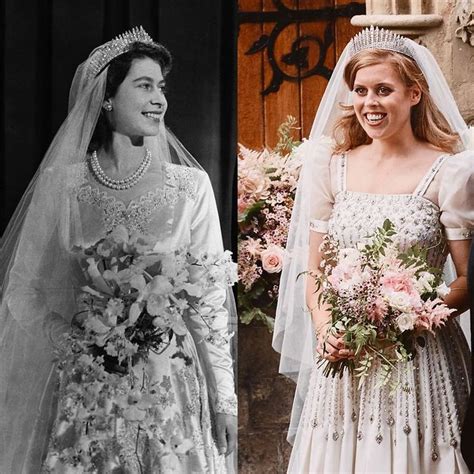 Princess beatrice wedding dress worn by queen elizabeth | Up Forever