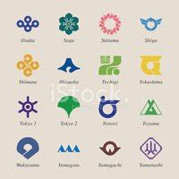 Japanese Prefectures Icons Set 3 - Color Series Stock Clipart | Royalty ...