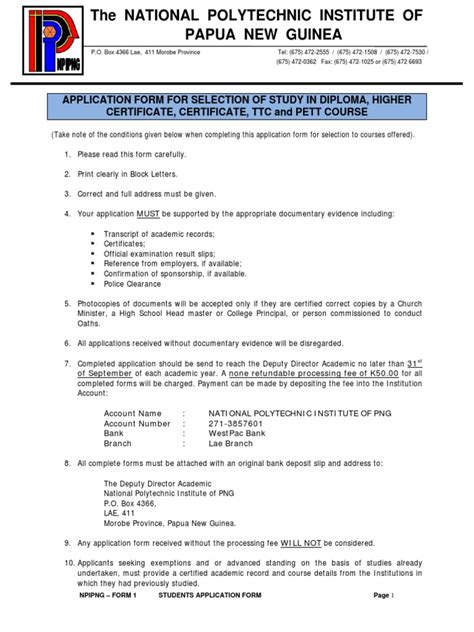 Polytechnic Application Form 2023 - Printable Forms Free Online