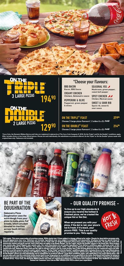 Debonairs Pizza South Africa Menu Prices