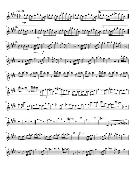 Giorno's Theme Tenor Sheet music for Saxophone tenor (Solo) | Musescore.com