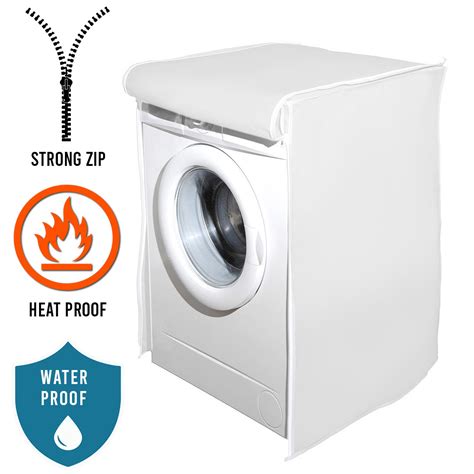 Waterproof Front Loaded Washing Machine Cover - White