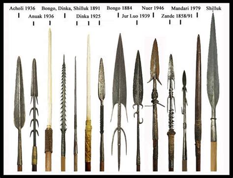 African Insights, southsud: Various spear designs of the nations...