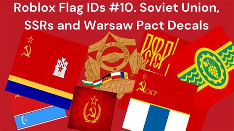 Roblox Decal Flag IDs #10 Soviet Union, Soviet Socialist Republics, Warsaw Pact Roblox Flags ...