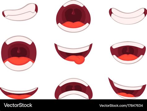 Funny cartoon mouth Royalty Free Vector Image - VectorStock