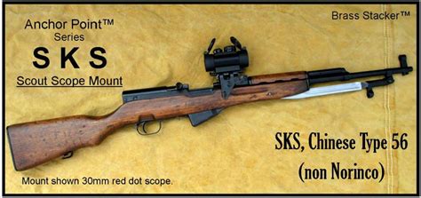 SKS See Through Scope Mount For Russian, Yugoslavian & Chinese - Brass ...