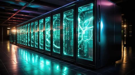 Premium AI Image | Quantum computer system in a secure data center