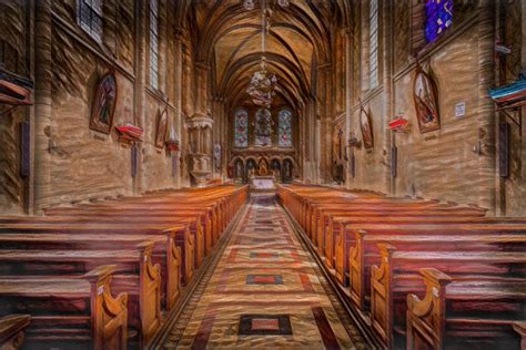 Inside Church Digital Art by David Frigerio | Fine Art America