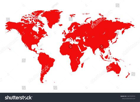 Red World Map Illustration Vector Stock Vector (Royalty Free) 1967329372