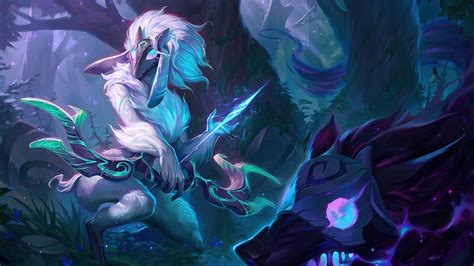 kindred, lol art, league of legends, game, 4k, pc, HD Wallpaper | Rare ...