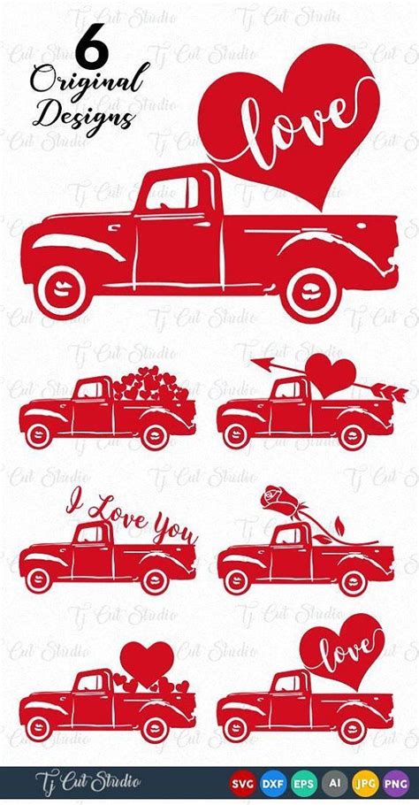 Valentineamp;#039;s Day images Valentine Truck SVG Happy Valentines Day ...