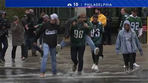 Eagles Fans Celebrate Big Win Vs. Jaguars Despite Gloomy Weather ...