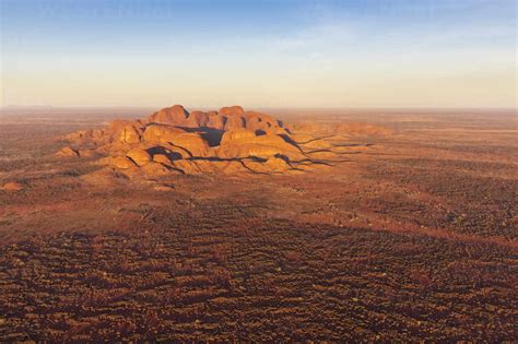 Australia, Northern Territory, Aerial view of Kata Tjuta rock formation ...