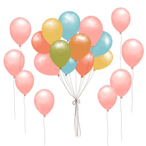 Birthday Balloon White Transparent, Colorful Birthday Balloons, Balloons Png, Birthday Balloons ...