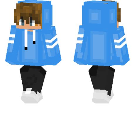 Blue Hoodie Teen | Minecraft PE Skins