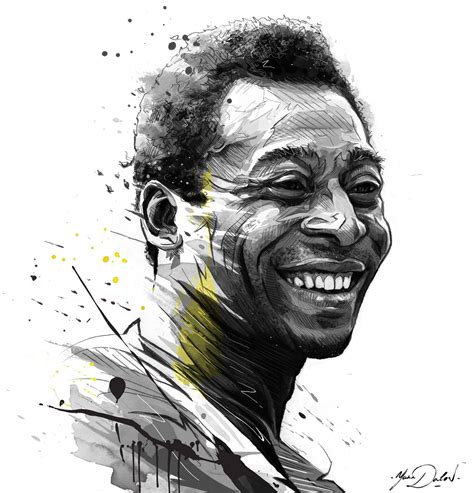a drawing of a smiling man in black and yellow