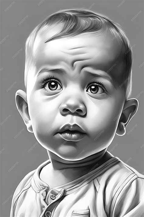 Premium AI Image | Emotive Child's Face Coloring Page Printable Pencil Sketch Draft