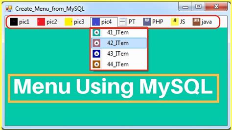 C# Create Menu Using MySQL - C#, JAVA,PHP, Programming ,Source Code